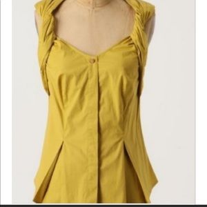 Anthropologie Odille Twist Shoulder Blouse
